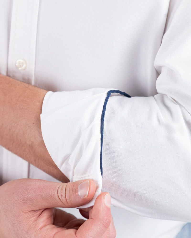 Camisa Oxford Liso Blanco