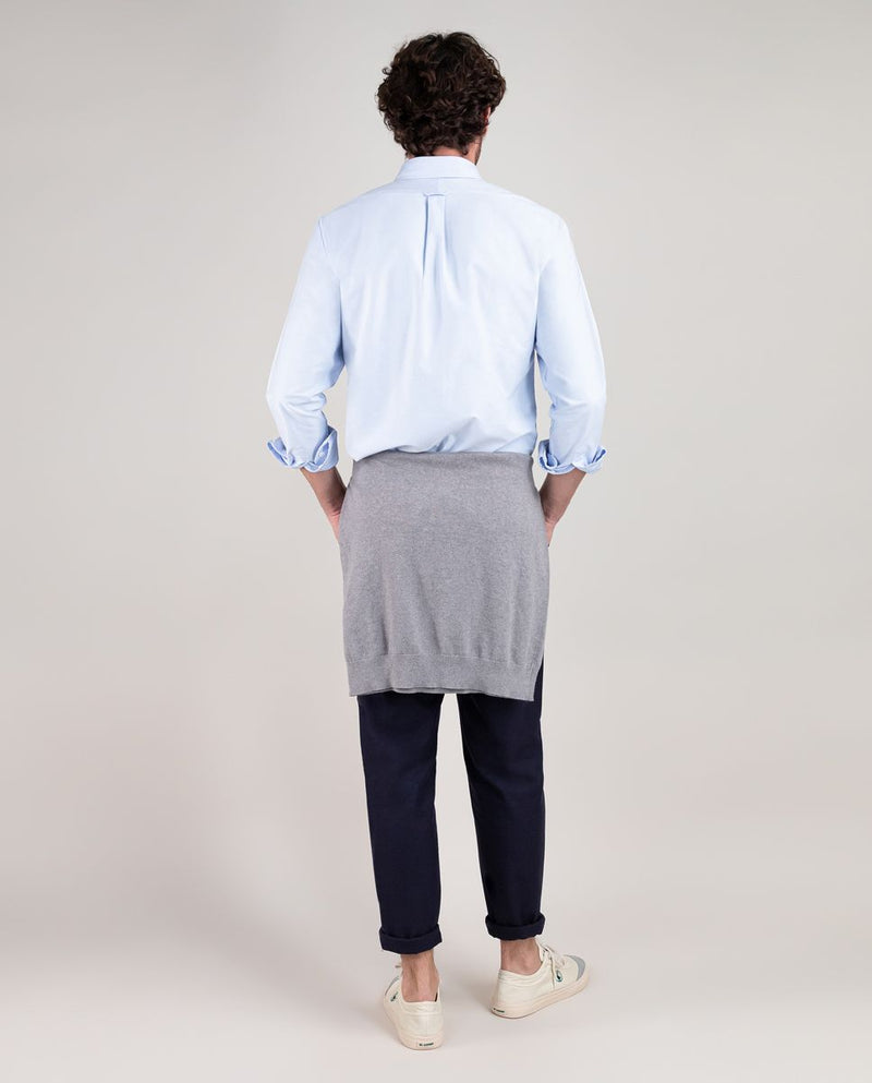 Camisa Oxford Liso Celeste