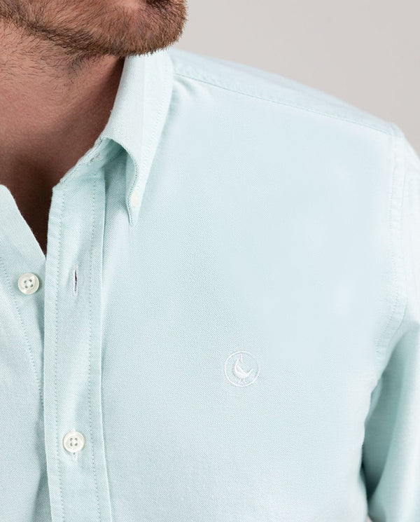 Camisa Oxford Liso Verde