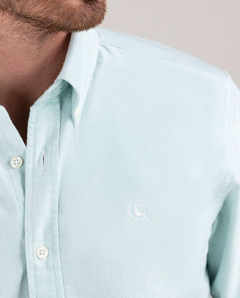 Camisa Oxford Liso Verde