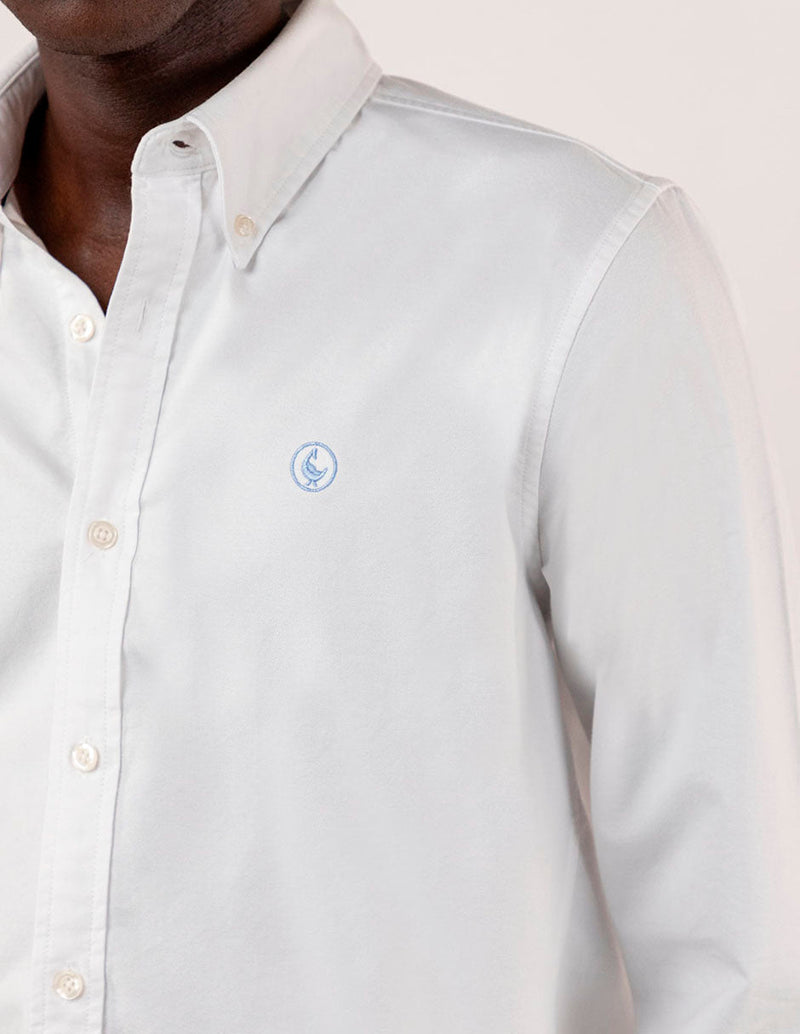 Camisa Lisa Oxford Blanco