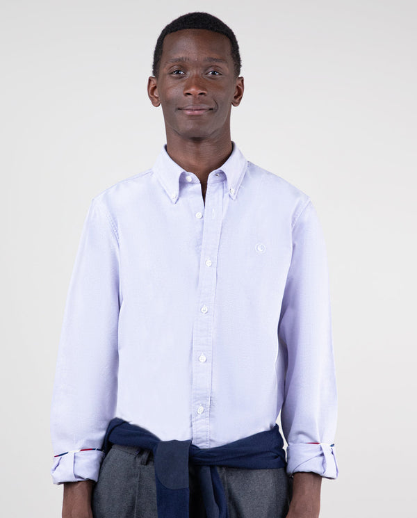 Camisa Oxford Liso Lila