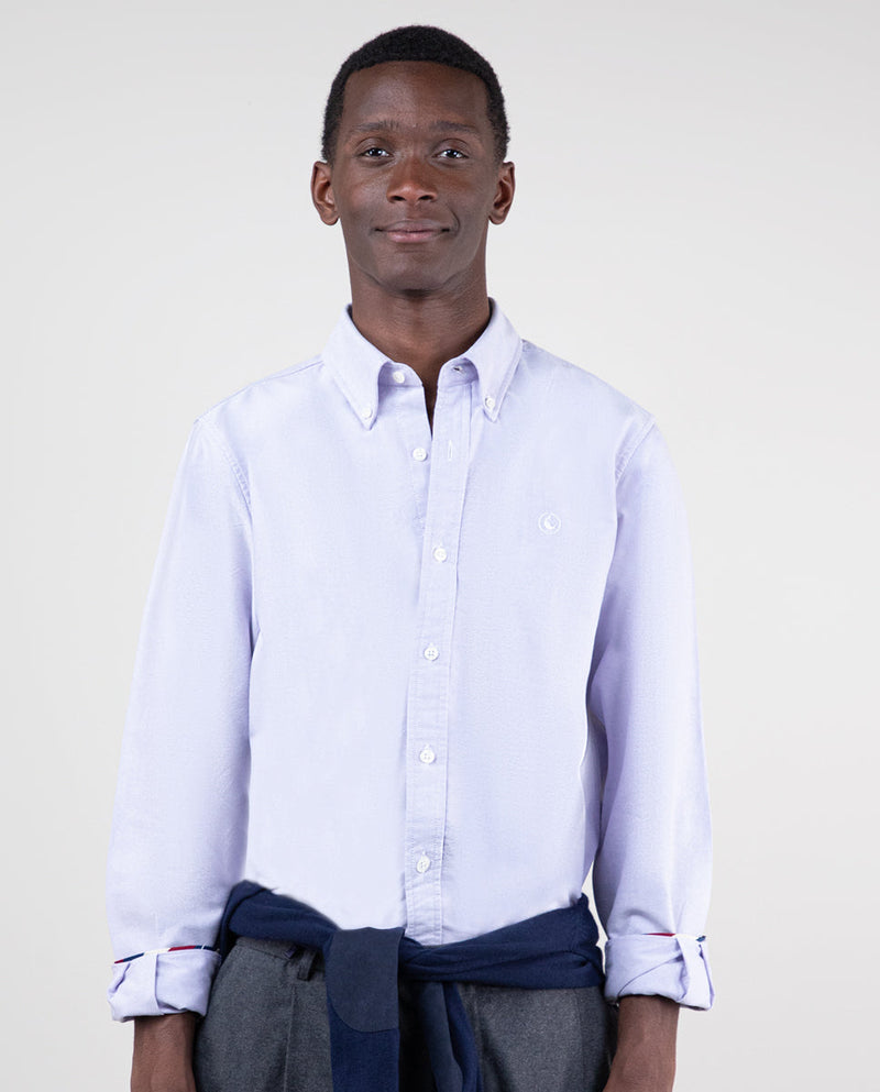 Camisa Oxford Liso Lila