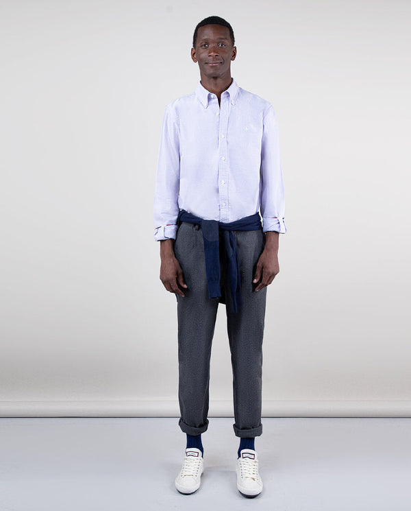 Camisa Oxford Liso Lila