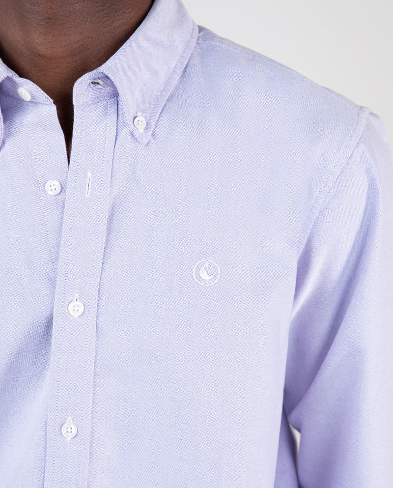 Camisa Oxford Liso Lila