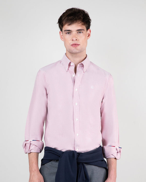 Camisa Oxford Liso Rojo