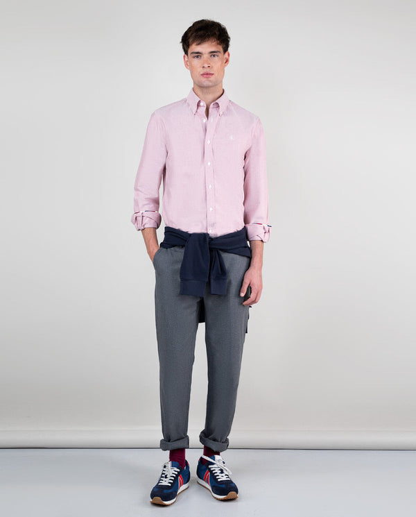 Camisa Oxford Liso Rojo