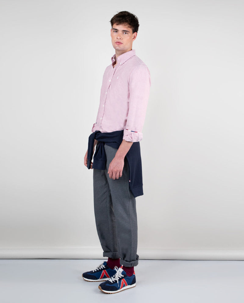 Camisa Oxford Liso Rojo