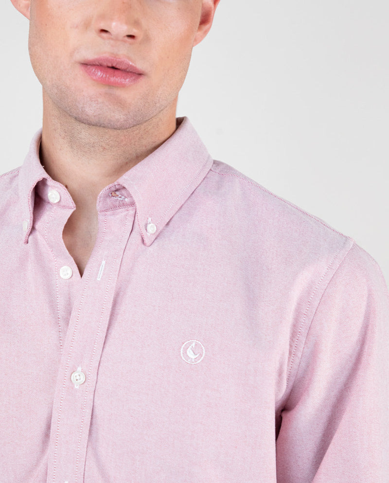 Camisa Oxford Liso Rojo