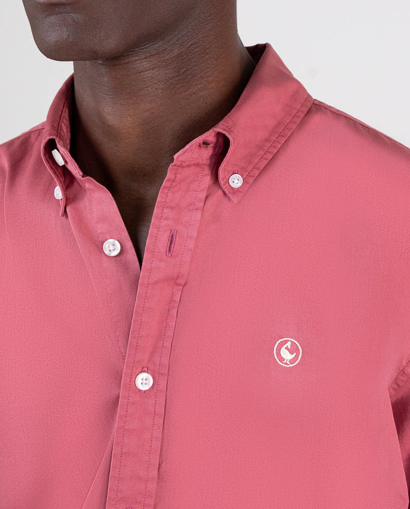 Camisa Algodón Garment Dyed Terracota