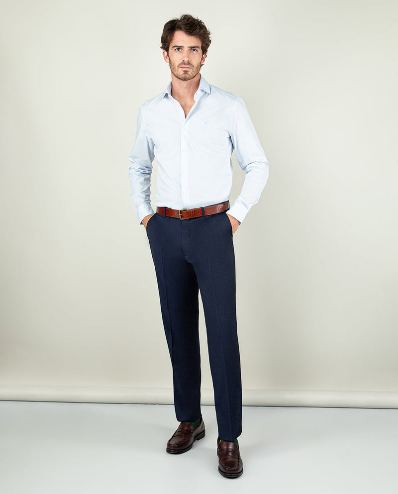 Camisa Popelín Raya Bengal Blanca