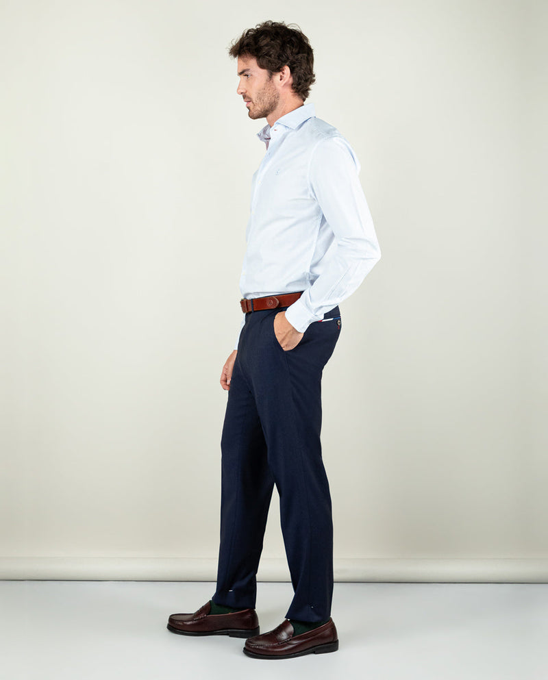 Camisa Popelín Raya Bengal Blanca