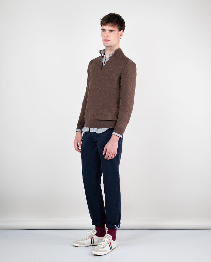 Jersey Cuello Camionero Chocolate