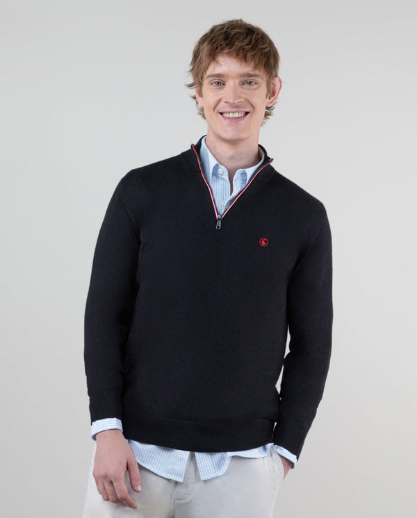 Jersey Cuello Camionero Negro