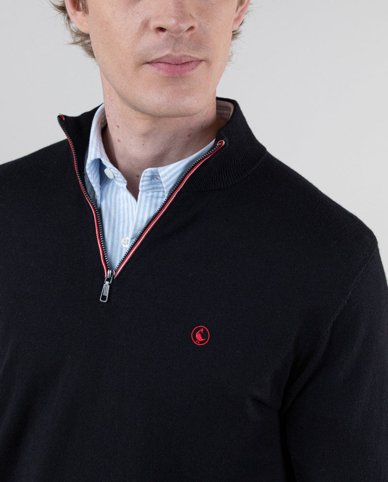 Jersey Cuello Camionero Negro