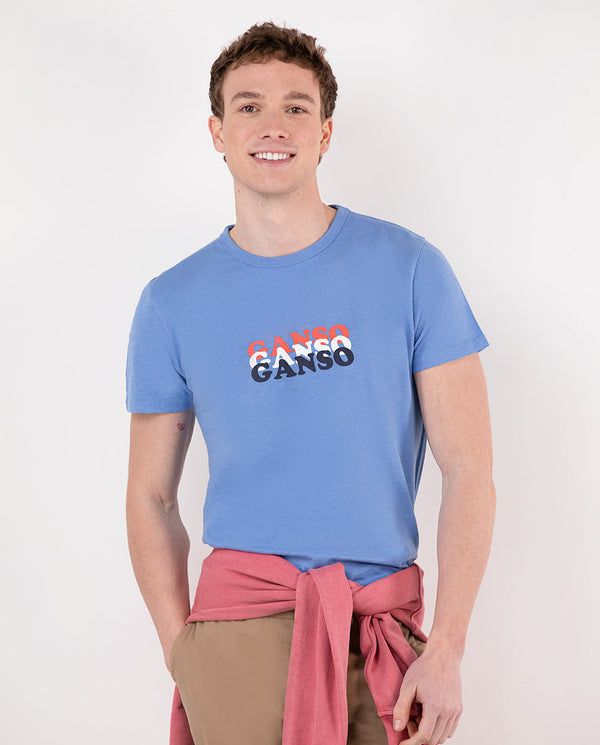 Camiseta Estampada Ganso Azul