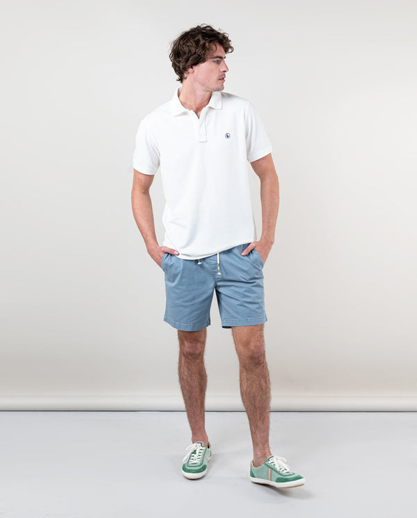 Polo Piqué Garment Dyed Blanco