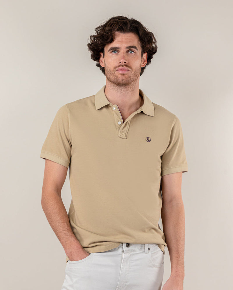 Polo Piqué Garment Dyed Beige