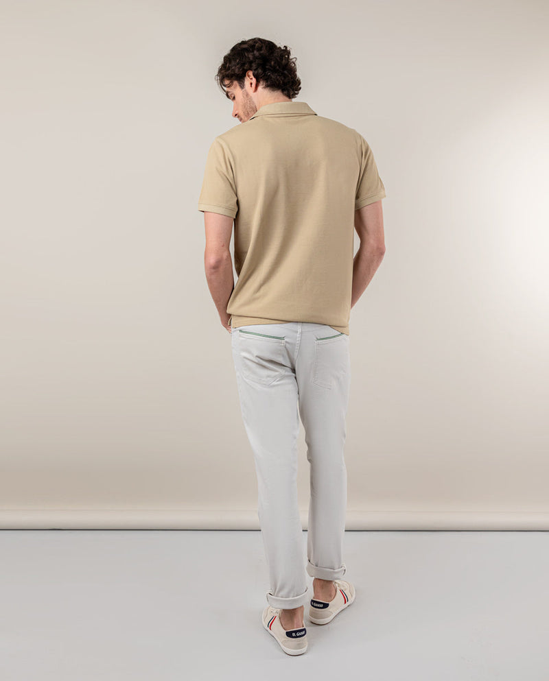 Polo Piqué Garment Dyed Beige