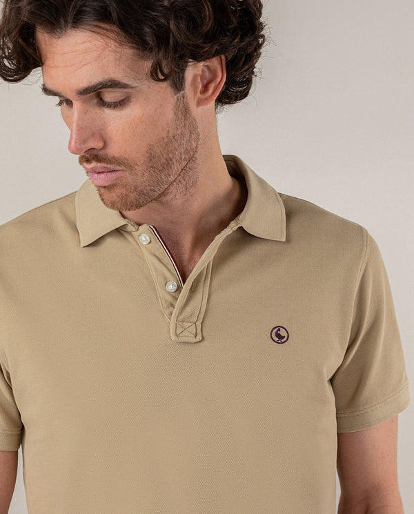 Polo Piqué Garment Dyed Beige