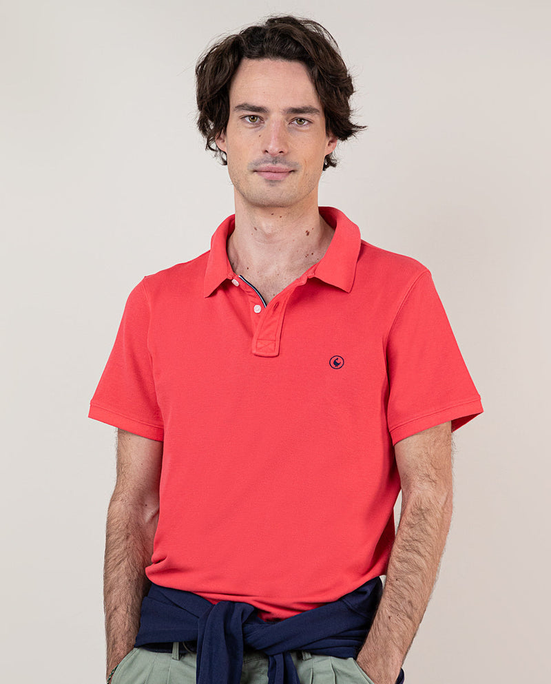 Polo Piqué Garment Dyed Rojo