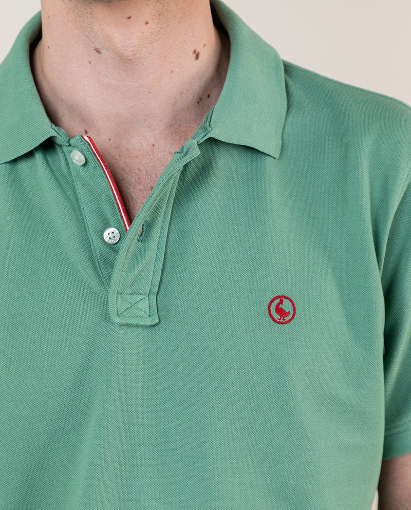 Polo Piqué Garment Dyed Verde