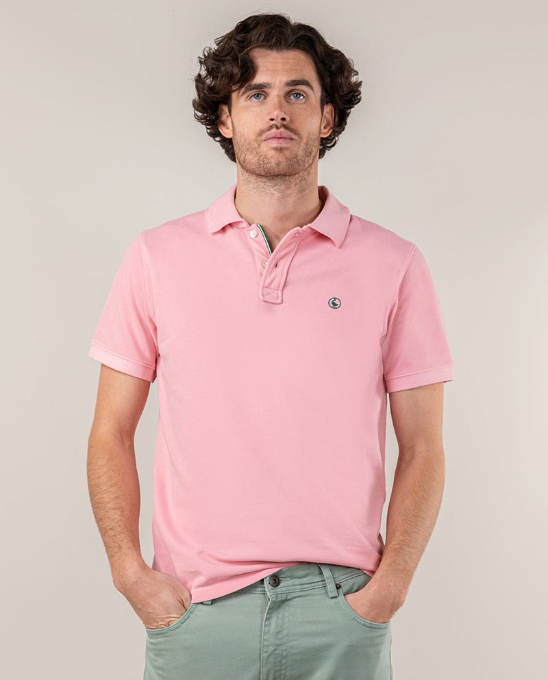 Polo Piqué Garment Dyed Rosa