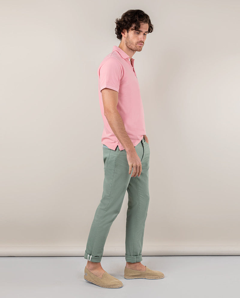 Polo Piqué Garment Dyed Rosa