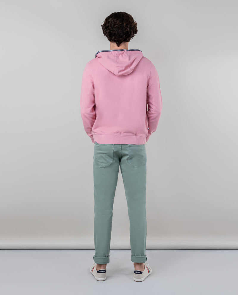 Sudadera Cremallera con Capucha Rosa