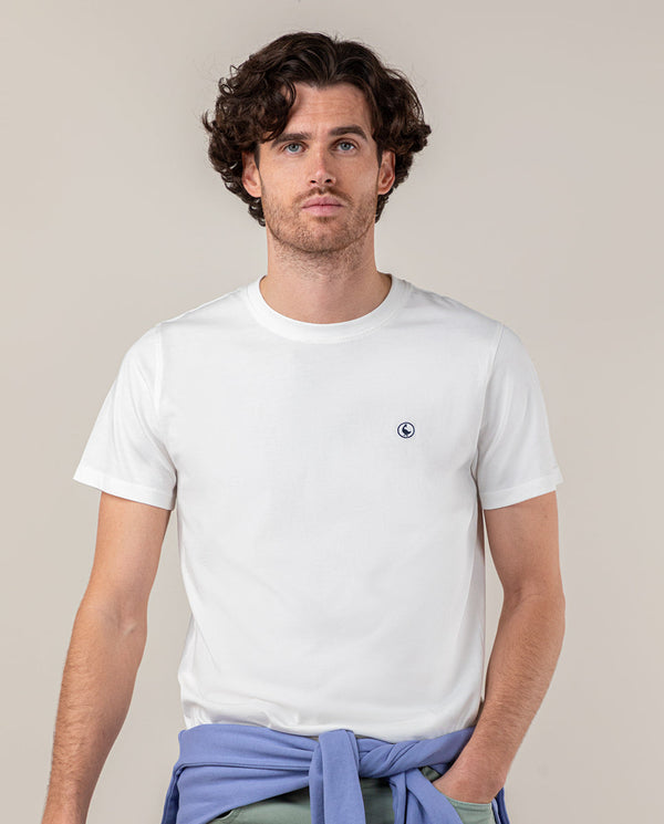 El Ganso | Camiseta Garment Dyed Blanca Blanco  para hombre.