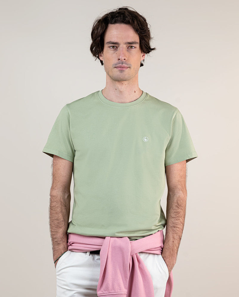 El Ganso | Camiseta Garment Dyed Verde Verde  para hombre.