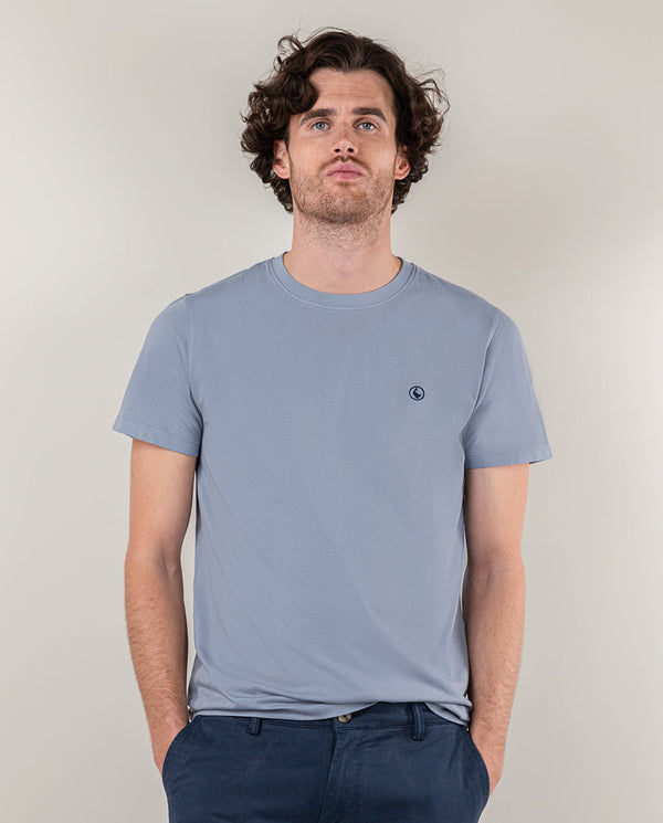 El Ganso | Camiseta Garment Dyed Azul Petróleo Azul Medio  para hombre.