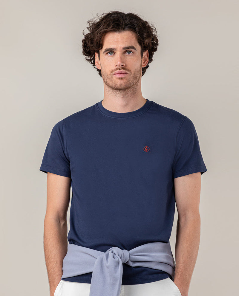 El Ganso | Camiseta Garment Dyed Marino Azul Marino  para hombre.