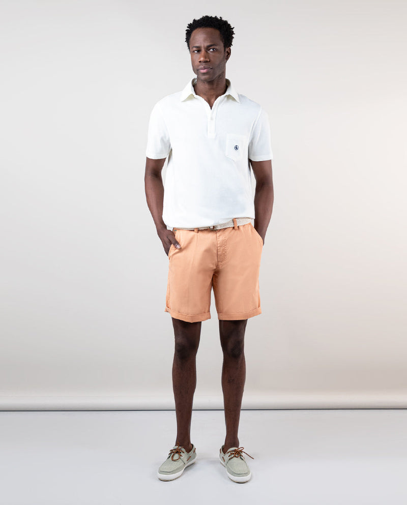 El Ganso | Polo Slub Jersey Off White Blanco  para hombre.