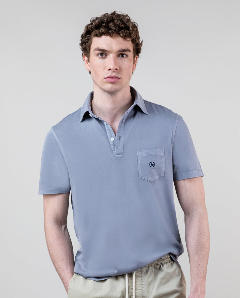 El Ganso | Polo Slub Jersey Gris Gris  para hombre.