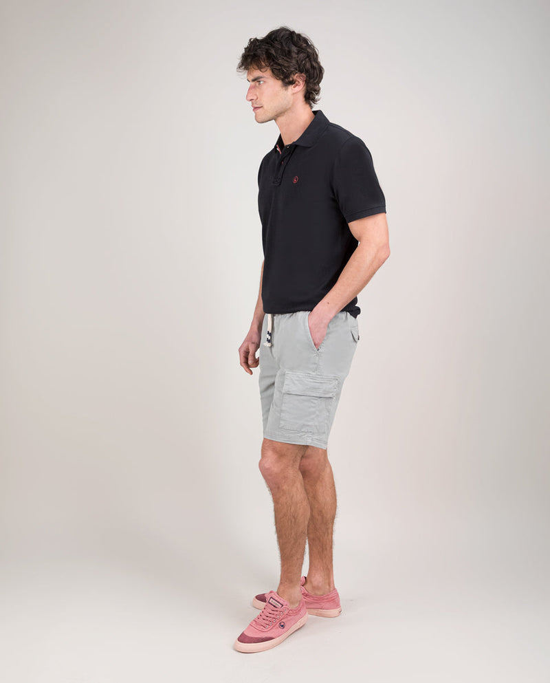Polo Piqué Garment Dyed Negro