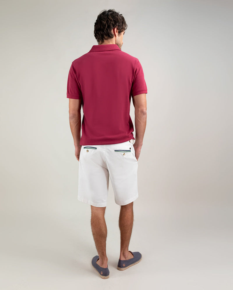Polo Piqué Garment Dyed Granate
