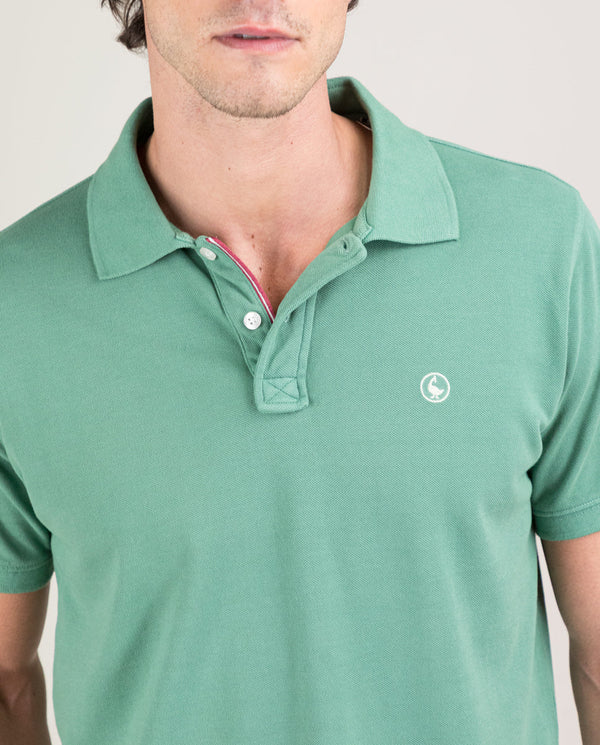 Polo Piqué Garment Dyed Verde