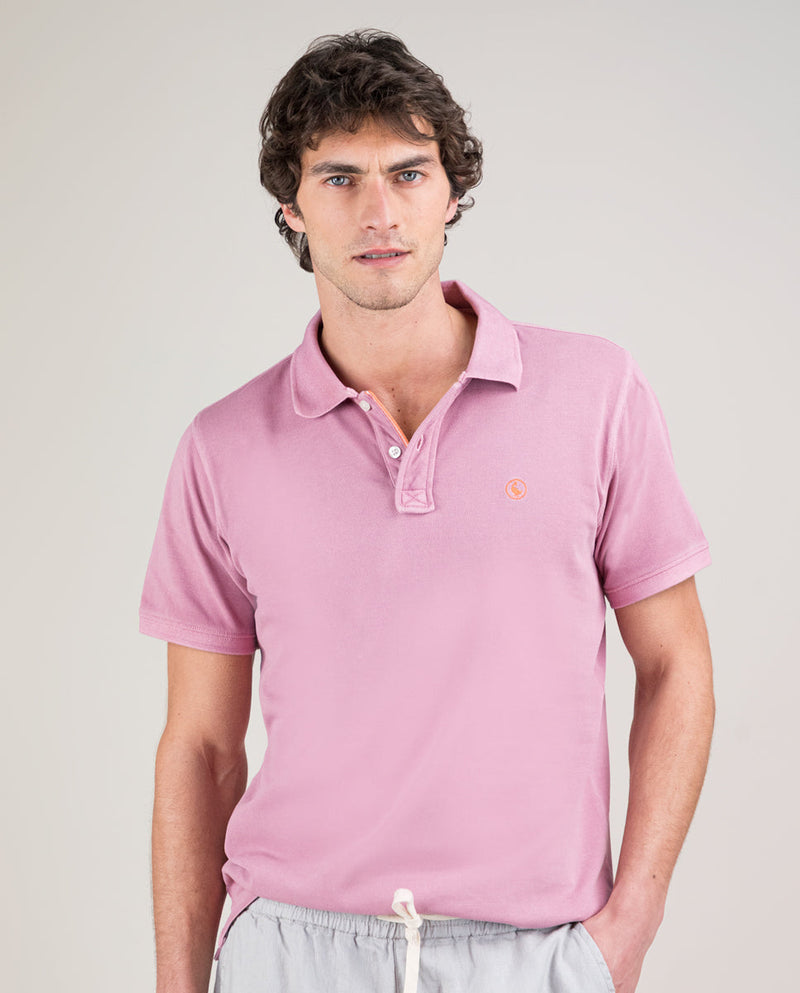 Polo Piqué Garment Dyed Lila