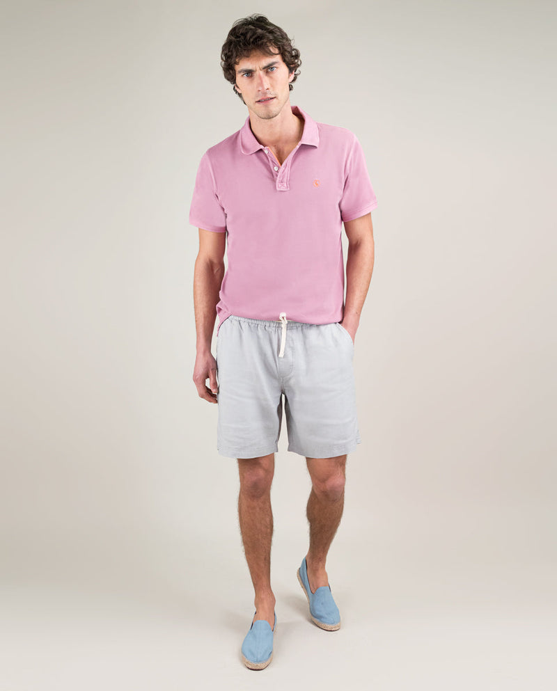 Polo Piqué Garment Dyed Lila