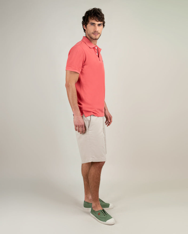 Polo Piqué Garment Dyed Coral