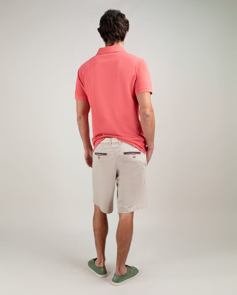 Polo Piqué Garment Dyed Coral
