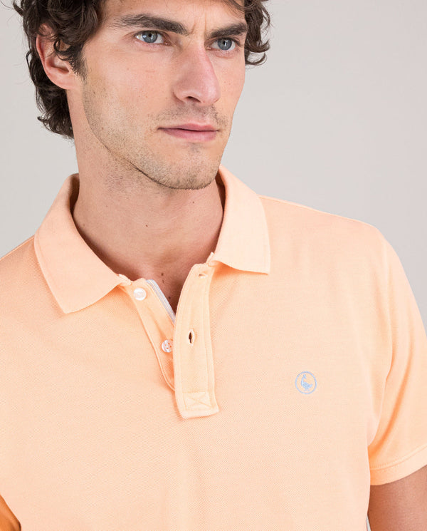 Polo Piqué Garment Dyed Naranja