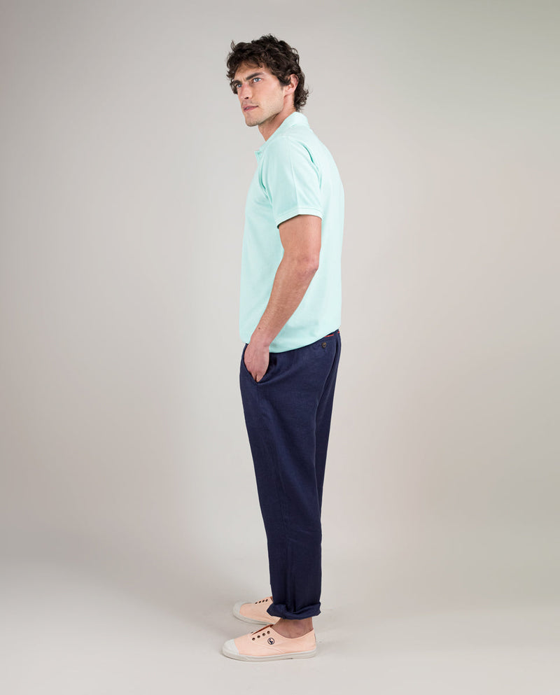 Polo Piqué Garment Dyed Aguamarina