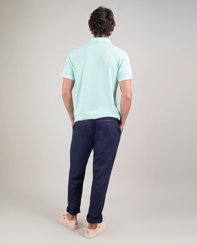 Polo Piqué Garment Dyed Aguamarina