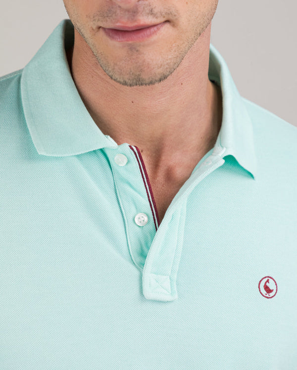 Polo Piqué Garment Dyed Aguamarina