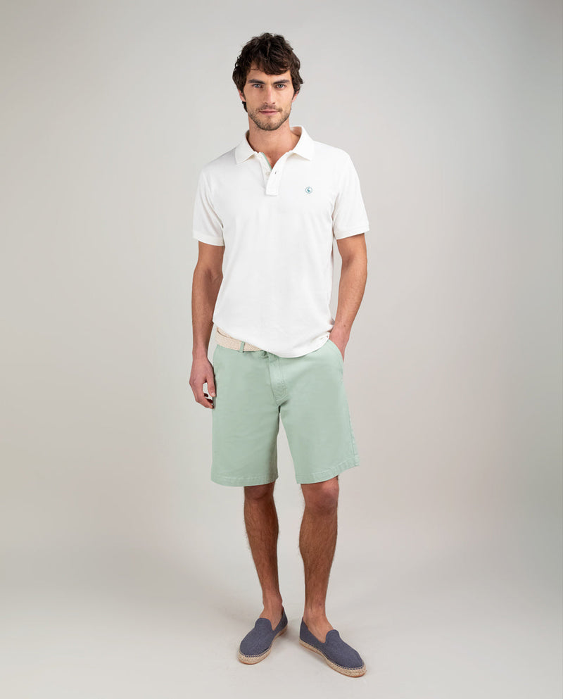 Polo Piqué Garment Dyed Blanco