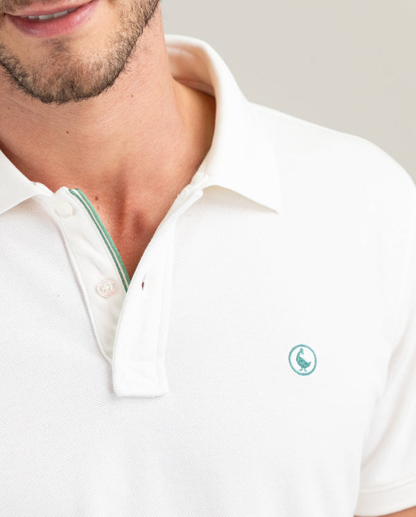 Polo Piqué Garment Dyed Blanco