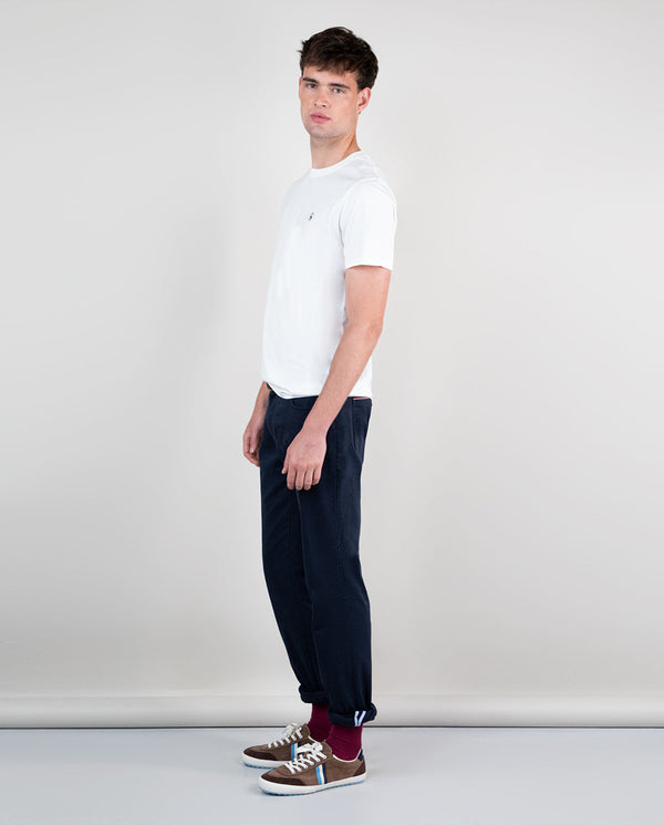 Camiseta Cuello Caja Garment Dyed Blanco