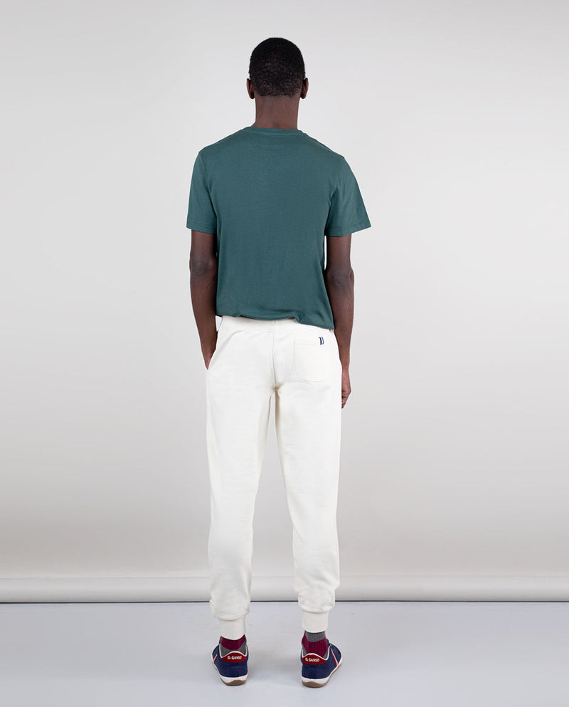 Camiseta Cuello Caja Garment Dyed Verde Pino